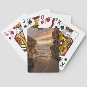 Baraja De Cartas Cueva marina en la playa de Windansea