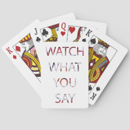 Baraja De Cartas Cuida lo que Dices Mensaje de 4 Líneas