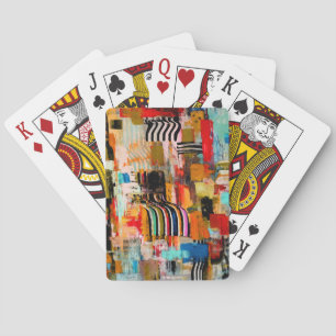 Baraja De Cartas Cuidada colorida pintura abstracta arrojar almohad