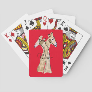 Baraja De Cartas Cuidada pareja de jirafa Thunder_Cove