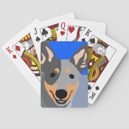 Baraja De Cartas Cuidada tarjeta azul de juego
