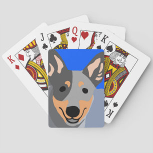 Baraja De Cartas Cuidada tarjeta azul de juego