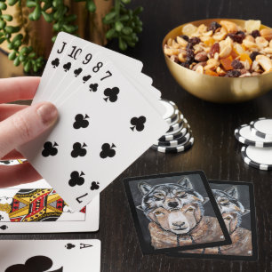 Baraja De Cartas Cuidado con las falsas alfas Pintura de Alfred Fox