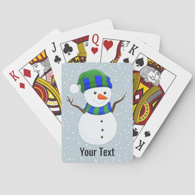 Baraja De Cartas Cuidado Snowman Design Tarjetas de Jugar Clásicas (Reverso)