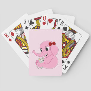 Baraja De Cartas Cuidados elefantes chicas personalizados jugando c