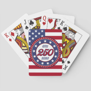 Baraja De Cartas Cumpleaños 250 de América con bandera de EE. UU.