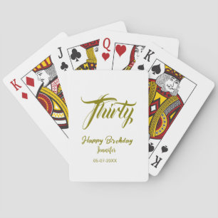 Baraja De Cartas cumpleaños 30 añadir nombre fecha año plantilla do