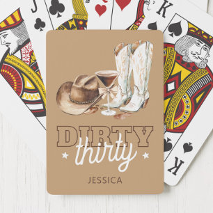 Baraja De Cartas Cumpleaños 30 Vaquera Occidental Marrón Dirty Thir