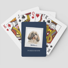 Baraja De Cartas Cumpleaños de Mascota Perro Foto Personalizada Jue