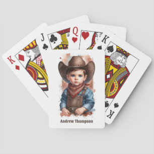 Baraja De Cartas Cumpleaños de vaquero occidental personalizado