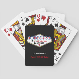 Baraja De Cartas Cumpleaños en Fabulous Las Vegas Black