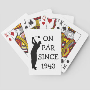 Baraja De Cartas Cumpleaños Golfer Funny 80th happy Dad Par