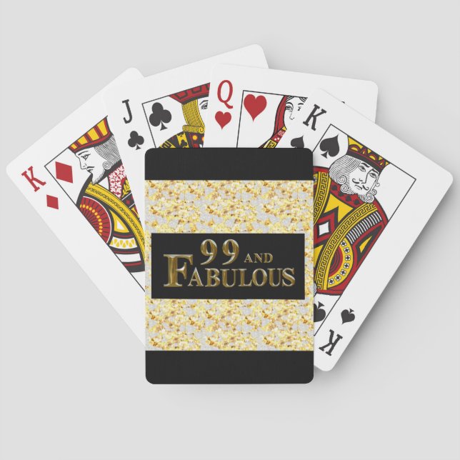 Baraja De Cartas Cumpleaños número 99 (Reverso)