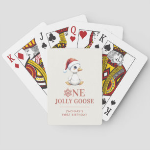 Baraja De Cartas Cumpleaños personalizado uno ganso alegre diciembr