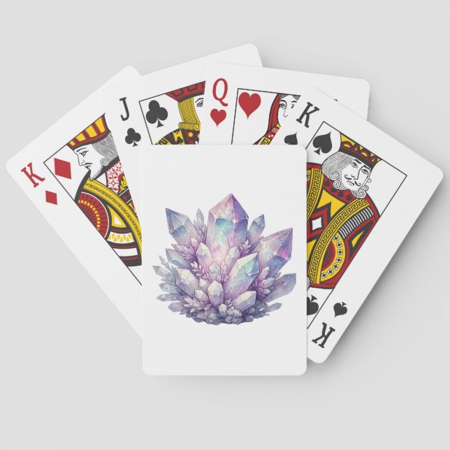 Baraja De Cartas Cúmulo de Cuarzo Pastel (Reverso)