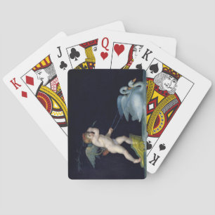 Baraja De Cartas Cupid que es llevado por un par de los cisnes