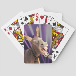 Baraja De Cartas Curioso canto Donkey Farm Animal Purple Background