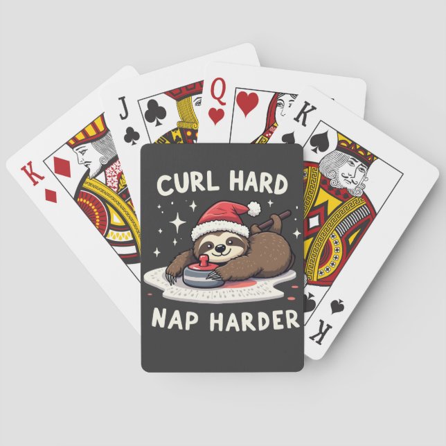 Baraja De Cartas Curl Duras Nap Curling Harder Curling Sport Slomas (Reverso)