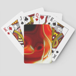 Baraja De Cartas Curvas circulares de vidrio transparente en rojo