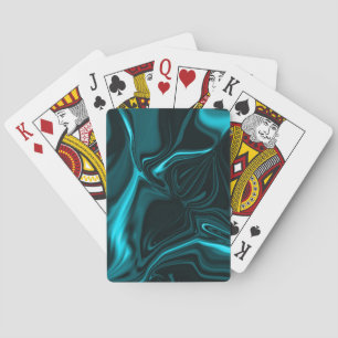 Baraja De Cartas Curvas o ondulaciones fondo azul cian y oscuro