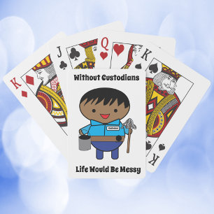 Baraja De Cartas Custodio Janitor Life Messy negro macho
