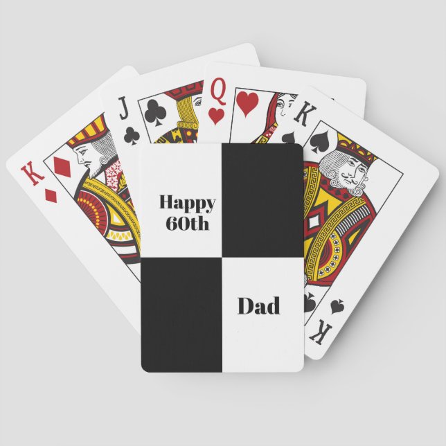 Baraja De Cartas Custom Black Checkered  (Reverso)