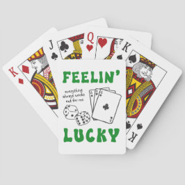 Baraja De Cartas Custom Feelin' Lucky Positive Affirmation & Aces