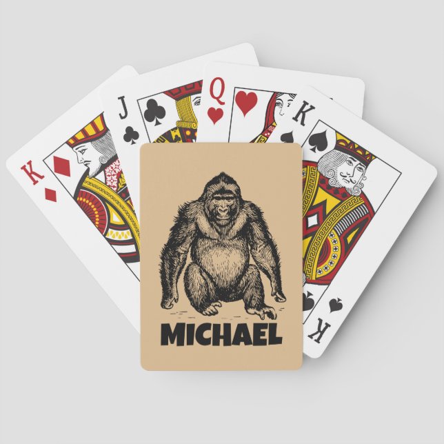 BARAJA DE CARTAS CUSTOM GORILLA POKER PLAYING CARDS (Reverso)