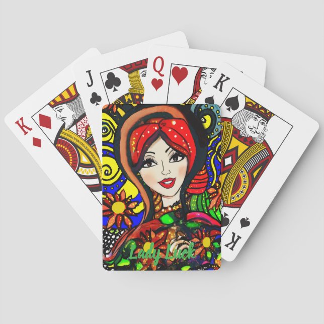 Baraja De Cartas Custom Lady Luck 3 Couple's Game Night  (Reverso)