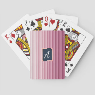 Baraja De Cartas Custom Monogram Pink Gradient Vertical Poker Cards