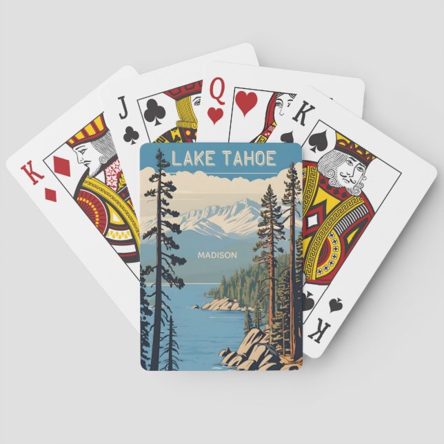 Baraja De Cartas Custom Name Lake Tahoe (Reverso)