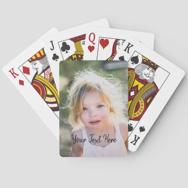 Baraja De Cartas Custom Photo and Handwritten Text (Reverso)