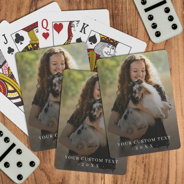 Baraja De Cartas Custom Text  and Full Vertical Photo template (Subido por el creador)