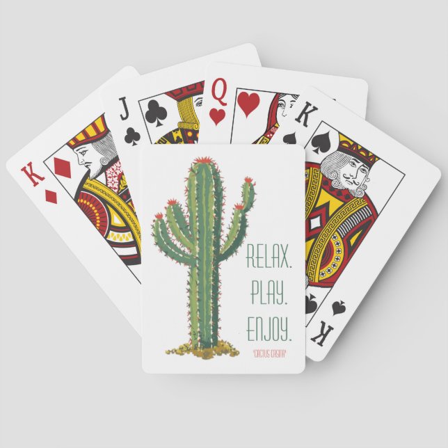 Baraja De Cartas Customized Personalized Airbnb Playing Card Cactus (Reverso)