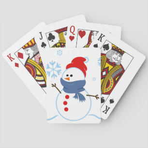 Baraja De Cartas Cuta cubierta de Snowman para las tarjetas