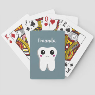 Baraja De Cartas Cuta dental dental dental sonriente feliz