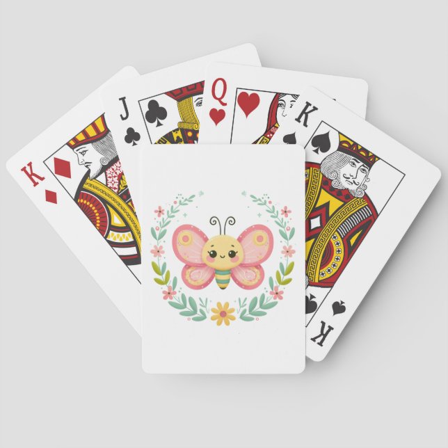 Baraja De Cartas Cuta, primavera/mariposa (Reverso)