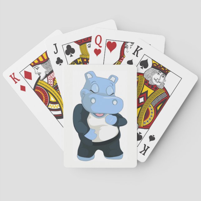 BARAJA DE CARTAS CUTE AZUL HIPPO (Reverso)