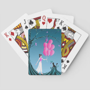 Baraja De Cartas Cute Cate y Bailarina bajo el árbol de medianoche