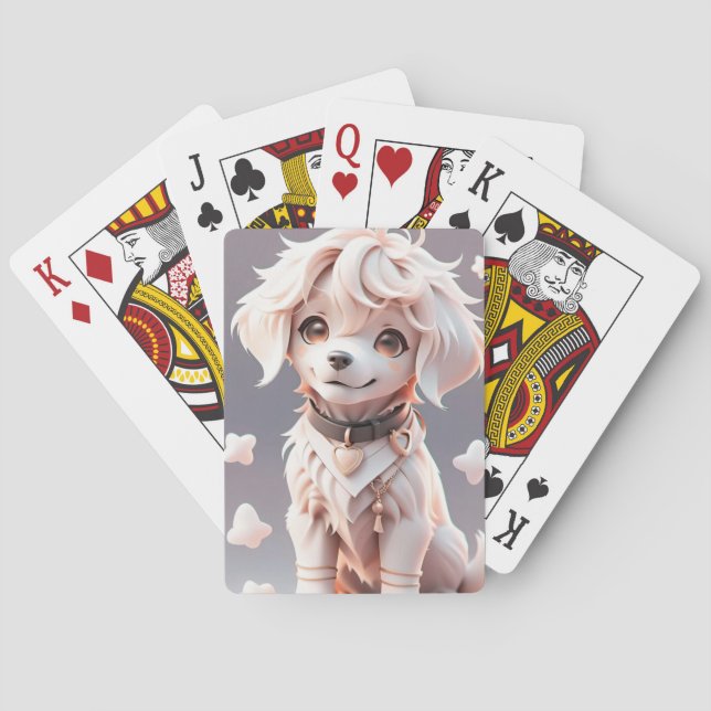 Baraja De Cartas Cute Chibi Golden Retriever Puppy (Reverso)