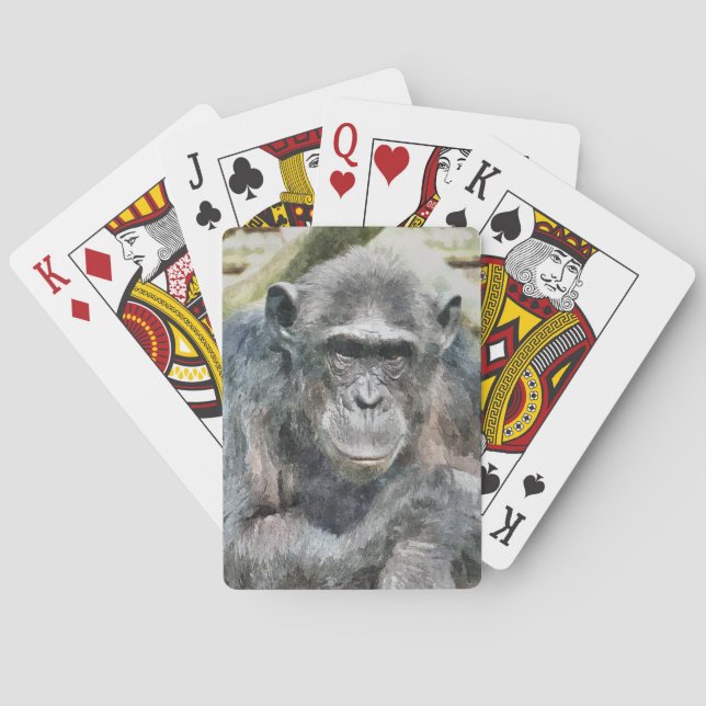 BARAJA DE CARTAS CUTE CHIMPANZEE (Reverso)