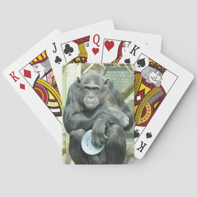 BARAJA DE CARTAS CUTE CHIMPANZEE (Reverso)