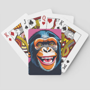 Baraja De Cartas Cute Chimpanzee Laughs