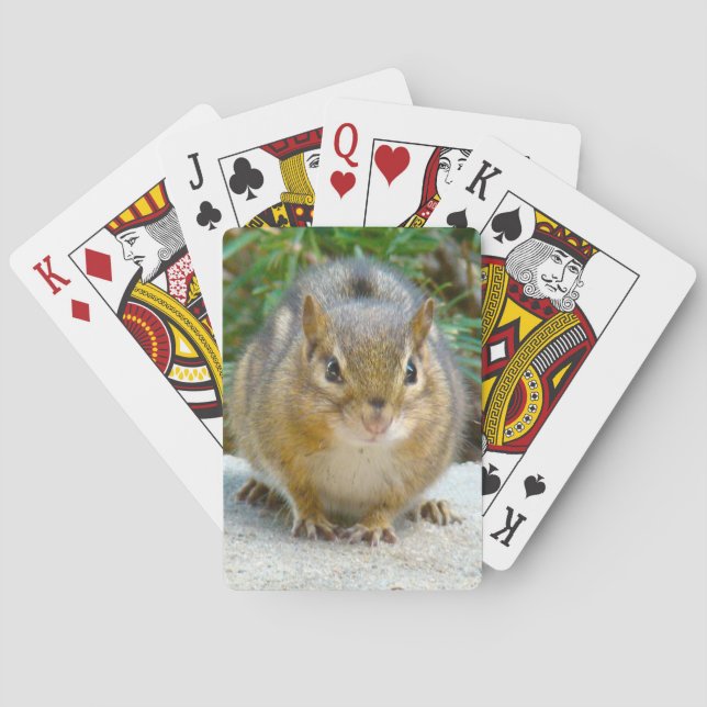 Baraja De Cartas Cute Chipmunk Tiene La Vista En Ti (Reverso)