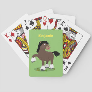Baraja De Cartas Cute Clydesdale personalizado de caballo ilustraci