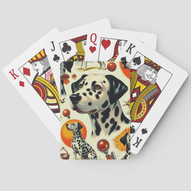 Baraja De Cartas Cute Dalmatian Seamless (Reverso)