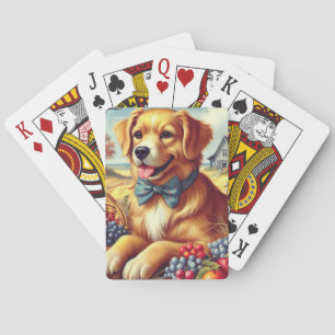 Baraja De Cartas Cute Farm Dog Pinting
