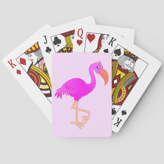 Baraja De Cartas Cute Flamingo - Feliz (Reverso)