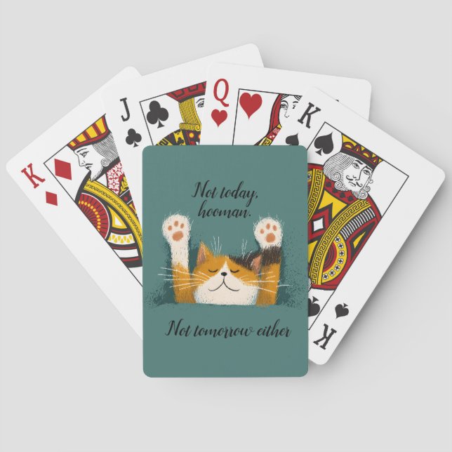Baraja De Cartas Cute Funny Cat Nap (Reverso)