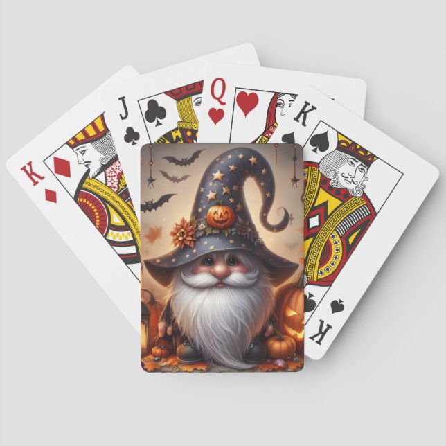 Baraja De Cartas Cute Halloween Gnome (Reverso)